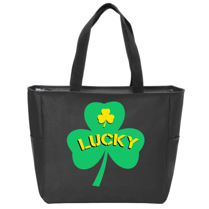 Lucky Shamrock St.Patrick's Day Zip Tote Bag