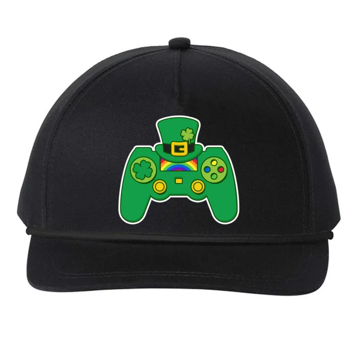 Lucky St Patrick's Day Video Game Controller Snapback Five-Panel Rope Hat