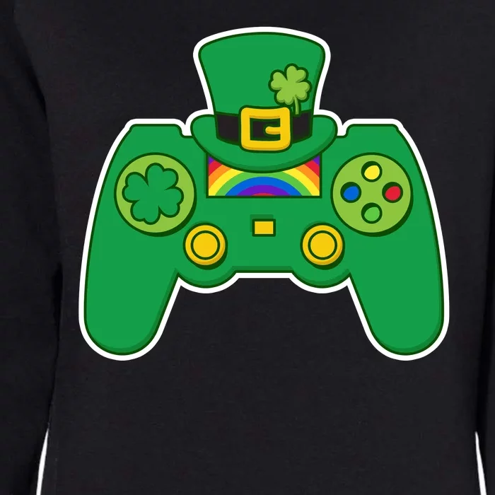 Lucky St Patrick's Day Video Game Controller Womens California Wash Sweatshirt