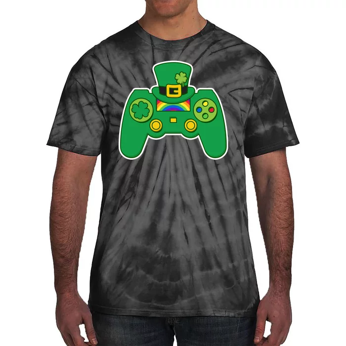 Lucky St Patrick's Day Video Game Controller Tie-Dye T-Shirt