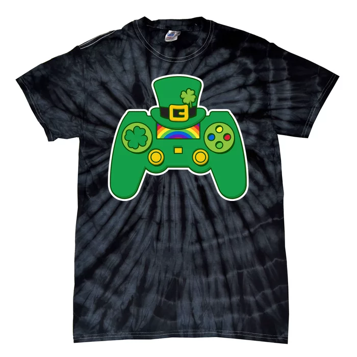 Lucky St Patrick's Day Video Game Controller Tie-Dye T-Shirt