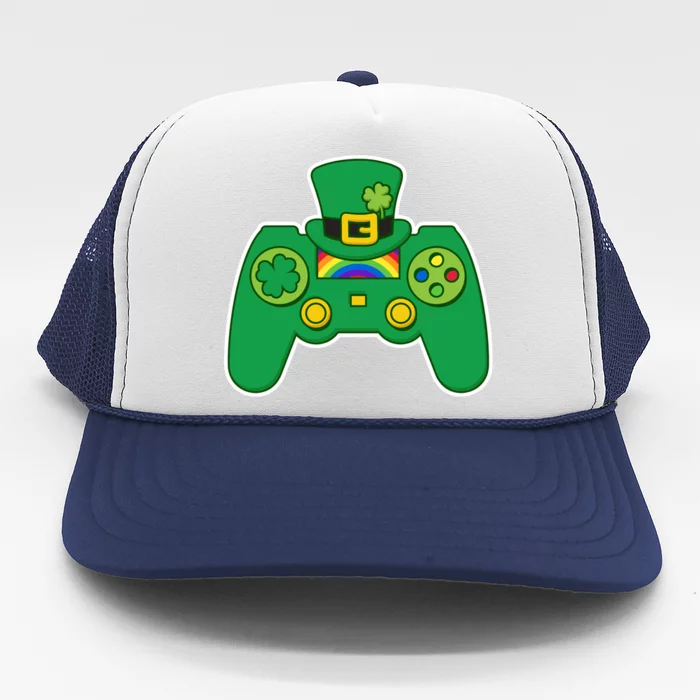 Lucky St Patrick's Day Video Game Controller Trucker Hat