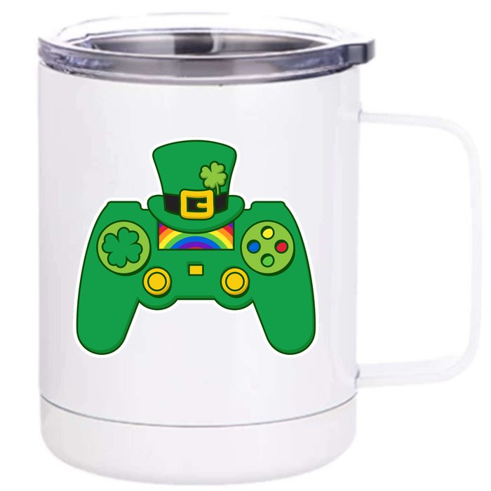 Lucky St Patrick's Day Video Game Controller Front & Back 12oz Stainless Steel Tumbler Cup