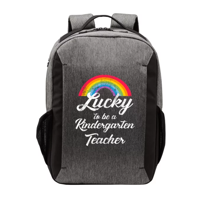 Lucky To Be A Kindergarten Teacher Cute Rainbow Vector Backpack