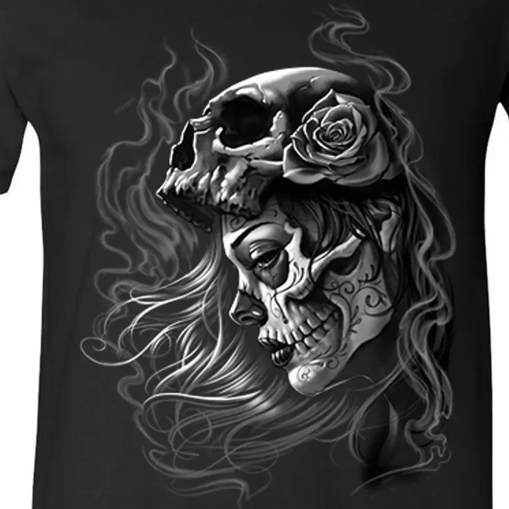 Luctus Dead Girl V-Neck T-Shirt