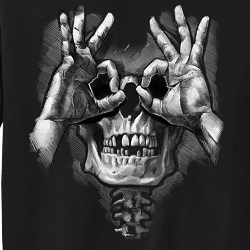 Luctus Skull Hands Tall Sweatshirt