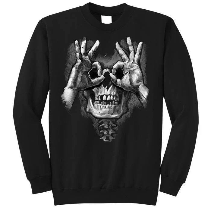 Luctus Skull Hands Tall Sweatshirt