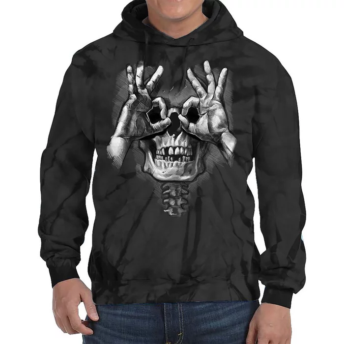 Luctus Skull Hands Tie Dye Hoodie