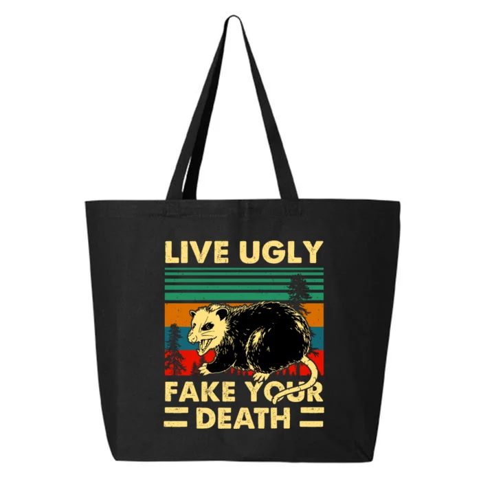 Live Ugly Fake Your Death Trash Opossum 25L Jumbo Tote