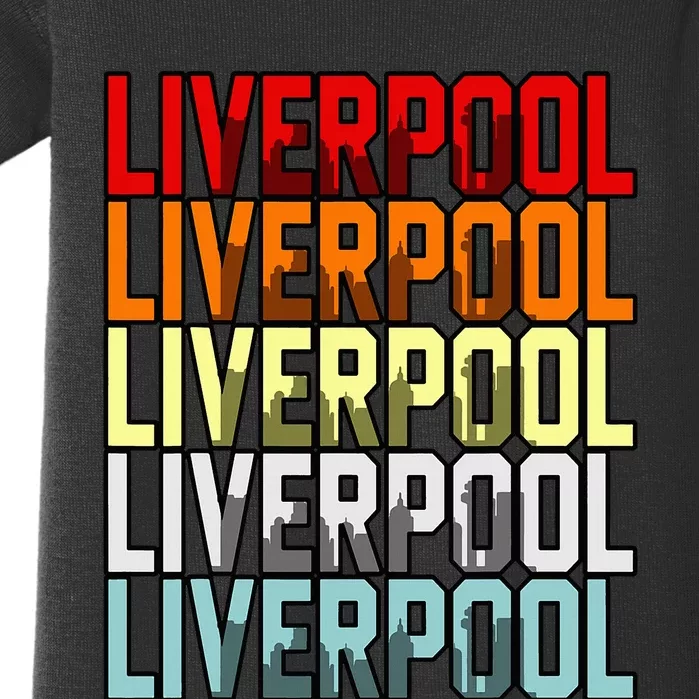 Liverpool Uk Flag Baby Bodysuit