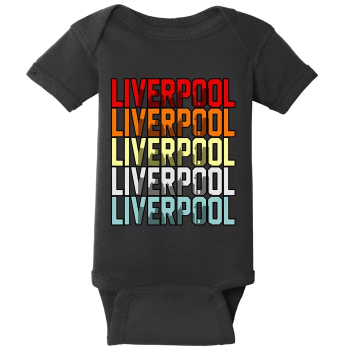 Liverpool Uk Flag Baby Bodysuit