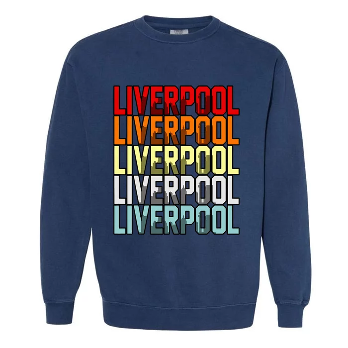 Liverpool Uk Flag Garment-Dyed Sweatshirt