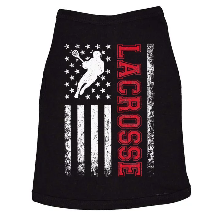 Lacrosse Usa Flag Lax Doggie Tank