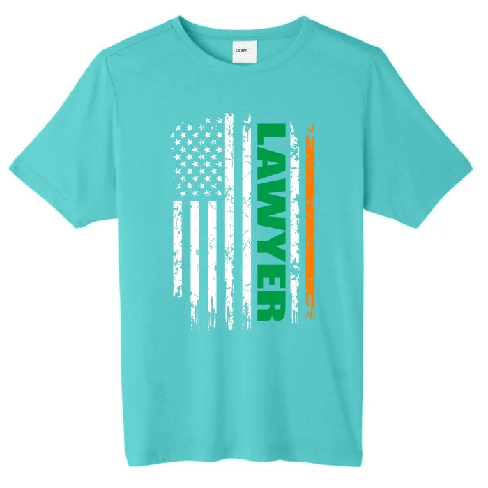 Lawyer Usa Flag Irish St Patrick Day Gift ChromaSoft Performance T-Shirt