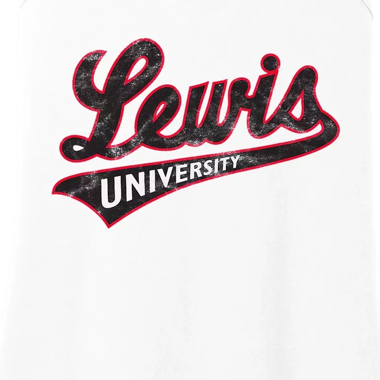 Lewis University Flyers Distressed Primary Ladies Essential Tank