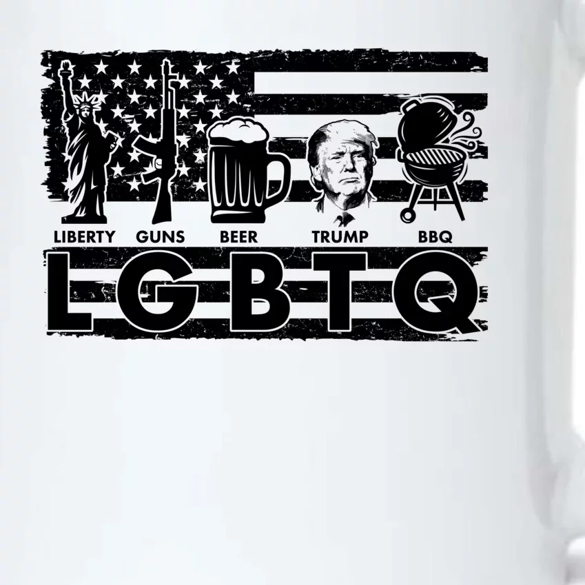 LGBTQ USA Flag Liberty Guns Beer Trump BBQ Black Color Changing Mug