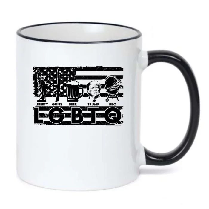 LGBTQ USA Flag Liberty Guns Beer Trump BBQ Black Color Changing Mug