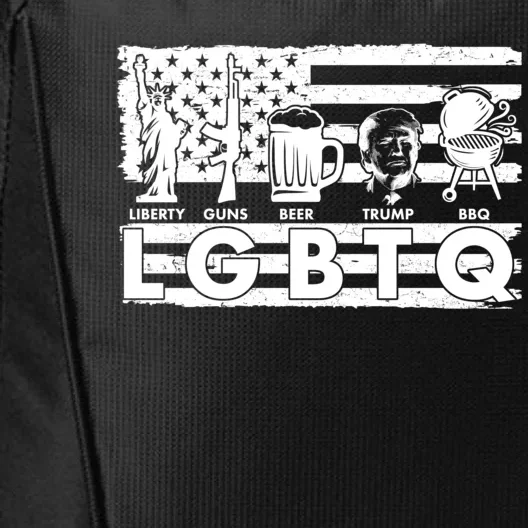 LGBTQ USA Flag Liberty Guns Beer Trump BBQ City Backpack