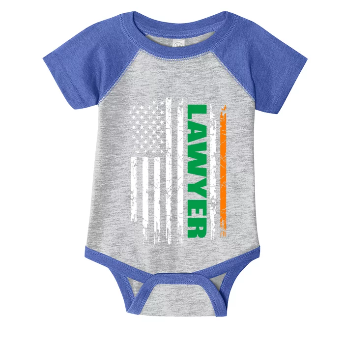 Lawyer Usa Flag Irish St Patrick Day Gift Infant Baby Jersey Bodysuit