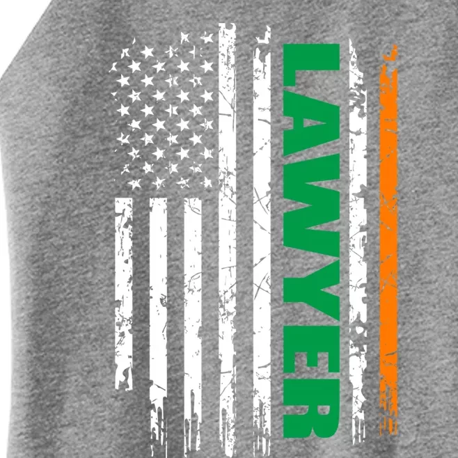 Lawyer Usa Flag Irish St Patrick Day Gift Women’s Perfect Tri Rocker Tank