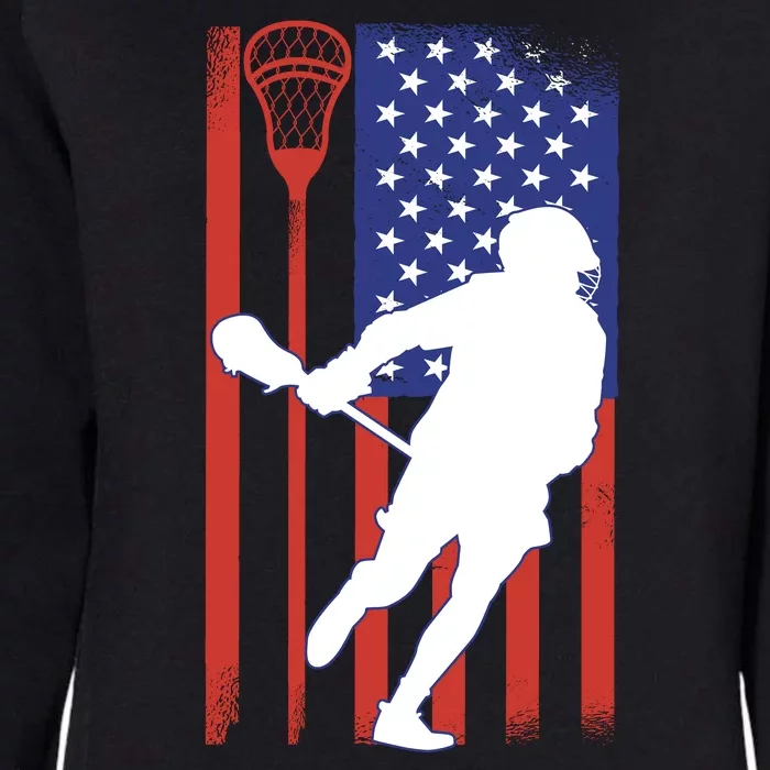 Lacrosse USA Flag Womens California Wash Sweatshirt