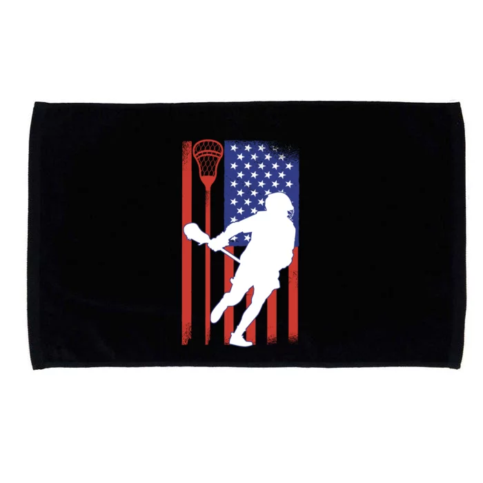 Lacrosse USA Flag Microfiber Hand Towel