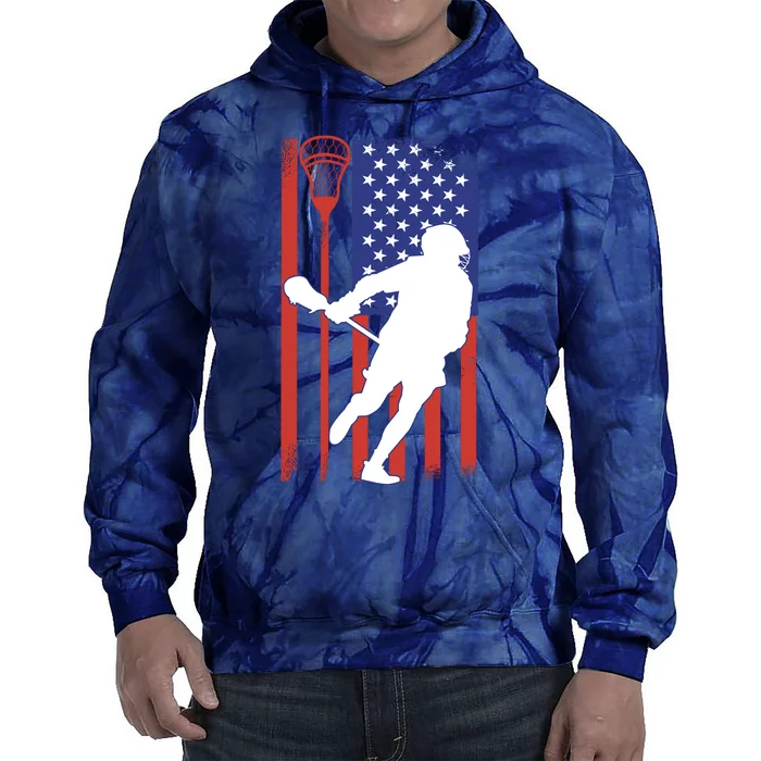 Lacrosse USA Flag Tie Dye Hoodie