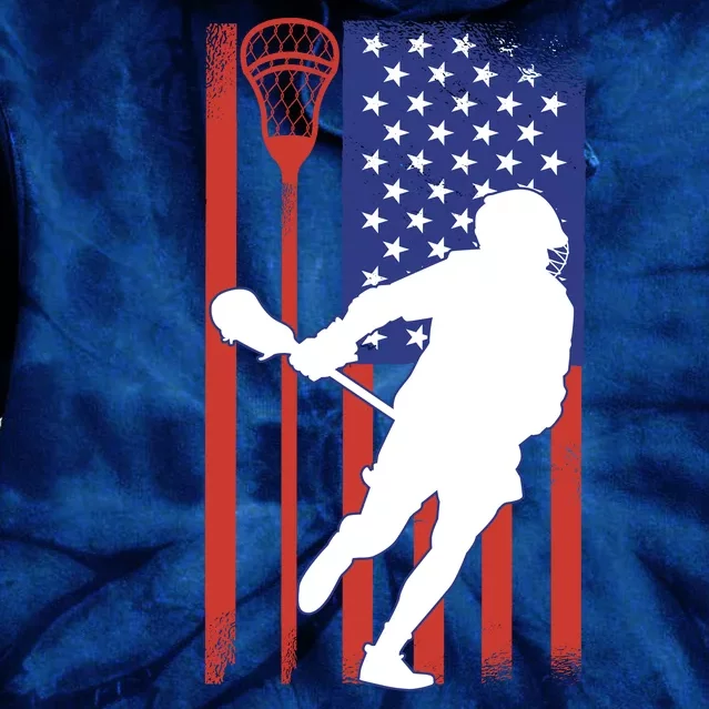 Lacrosse USA Flag Tie Dye Hoodie