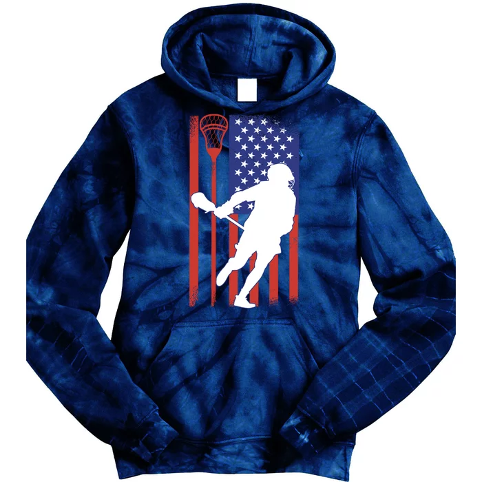 Lacrosse USA Flag Tie Dye Hoodie