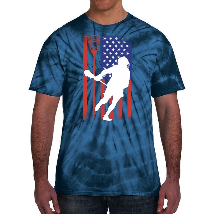 Lacrosse USA Flag Tie-Dye T-Shirt