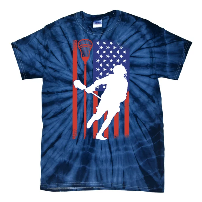 Lacrosse USA Flag Tie-Dye T-Shirt