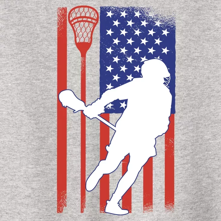 Lacrosse USA Flag Toddler T-Shirt