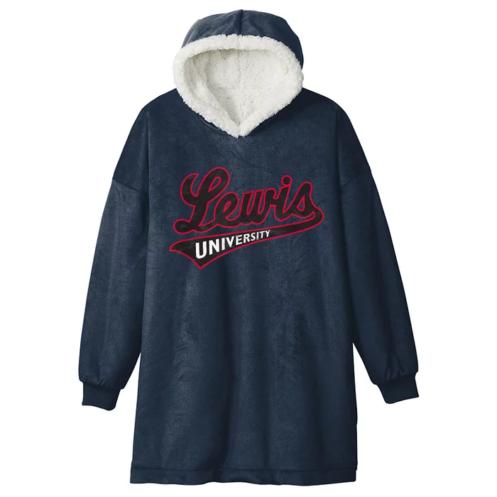 Lewis University Flyers Distressed Primary Hooded Wearable Blanket