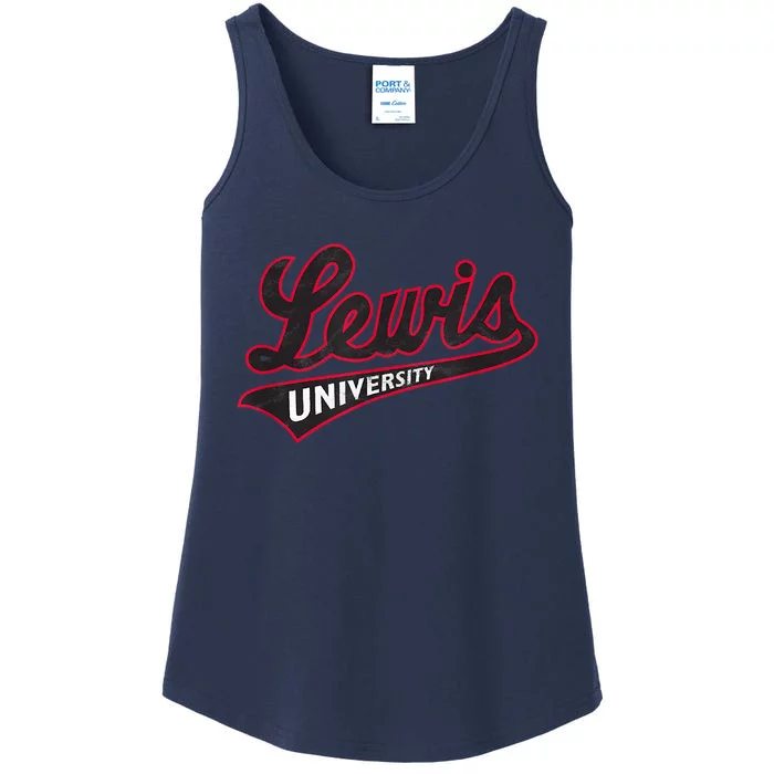 Lewis University Flyers Distressed Primary Ladies Essential Tank