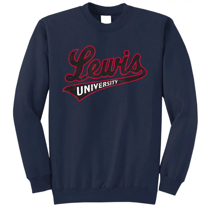 Lewis University Flyers Distressed Primary Tall Sweatshirt