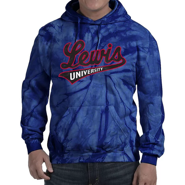 Lewis University Flyers Distressed Primary Tie Dye Hoodie