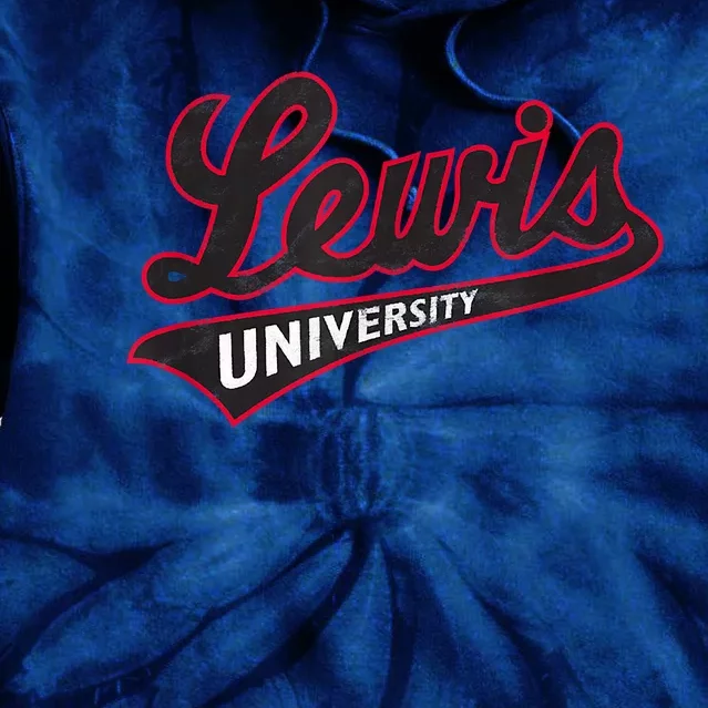 Lewis University Flyers Distressed Primary Tie Dye Hoodie