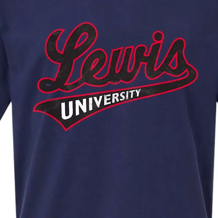 Lewis University Flyers Distressed Primary Sueded Cloud Jersey T-Shirt