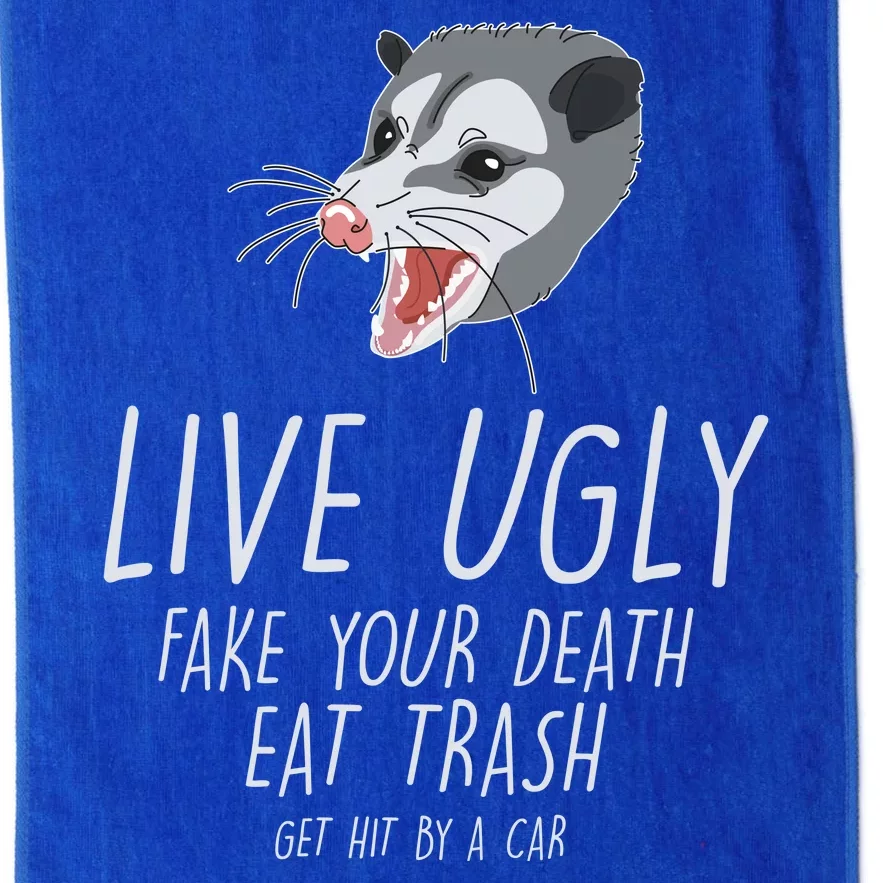 Live Ugly Fake Your Death Eat Trash Opossum Platinum Collection Golf Towel