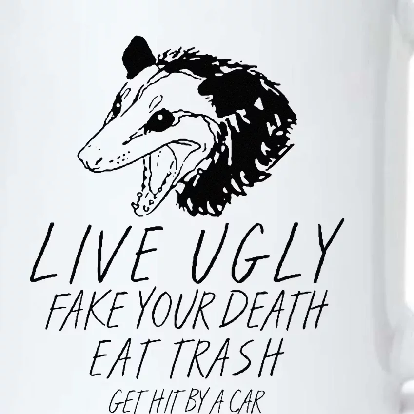 Live Ugly Fake Your Death Eat Trash Get Hit By A Car Opossum Black Color Changing Mug