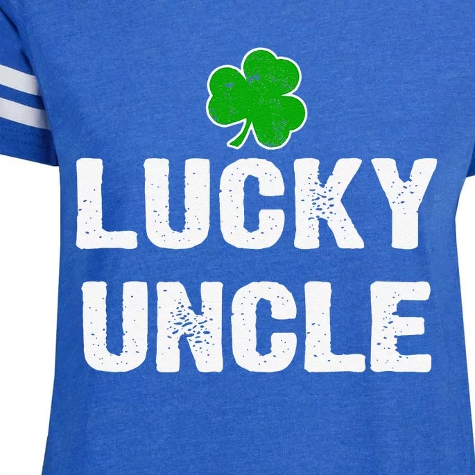 LUCKY UNCLE Funny Family Saint Patrick's Day Holiday Enza Ladies Jersey Football T-Shirt