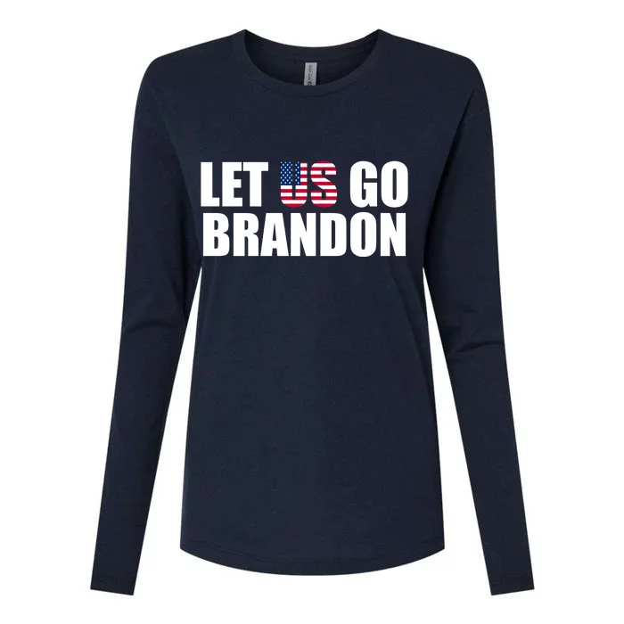 Let Us Go Brandon, Funny Anti Biden Chant Let's Go Brandon Womens Cotton Relaxed Long Sleeve T-Shirt