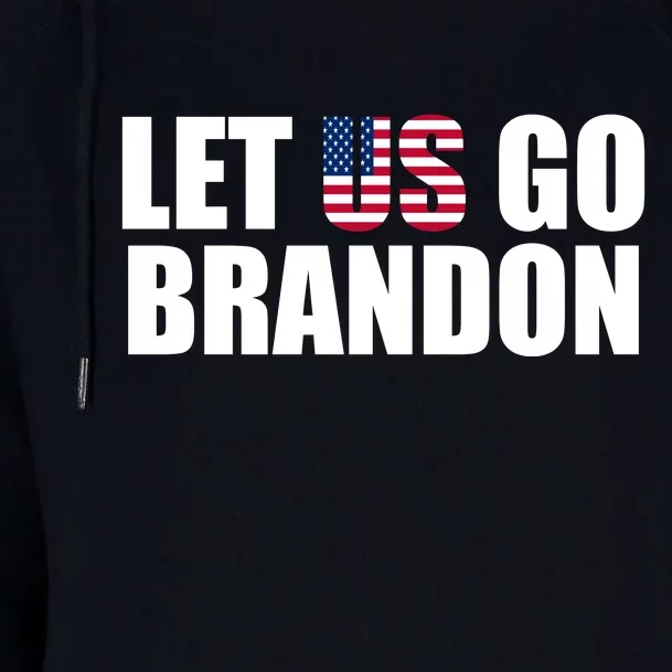 Let Us Go Brandon, Funny Anti Biden Chant Let's Go Brandon Womens Funnel Neck Pullover Hood