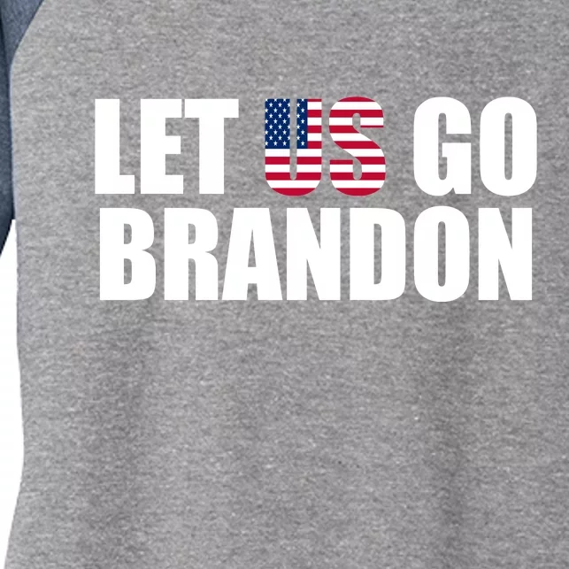 Let Us Go Brandon, Funny Anti Biden Chant Let's Go Brandon Women's Tri-Blend 3/4-Sleeve Raglan Shirt