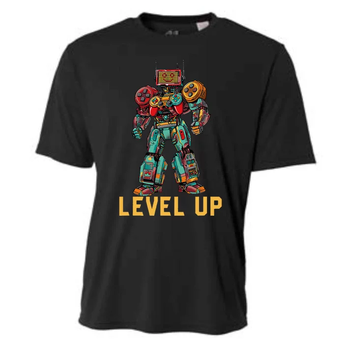 Level Up Gamer Robot Game Controller Cooling Performance Crew T-Shirt