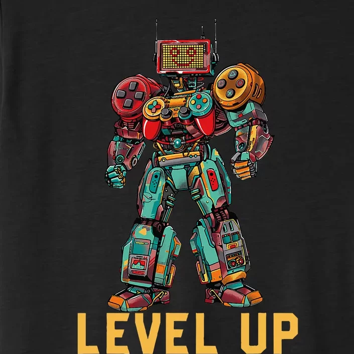 Level Up Gamer Robot Game Controller ChromaSoft Performance T-Shirt