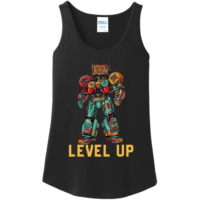 Level Up Gamer Robot Game Controller Ladies Essential Tank