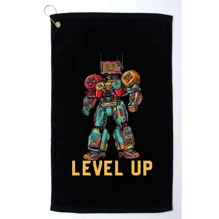 Level Up Gamer Robot Game Controller Platinum Collection Golf Towel