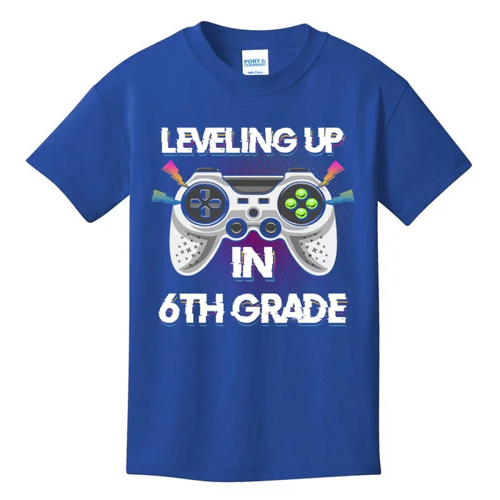 Leveling Up In 6Th Sixth Grade Video Gaming Tees Students Cute Gift Kids T-Shirt