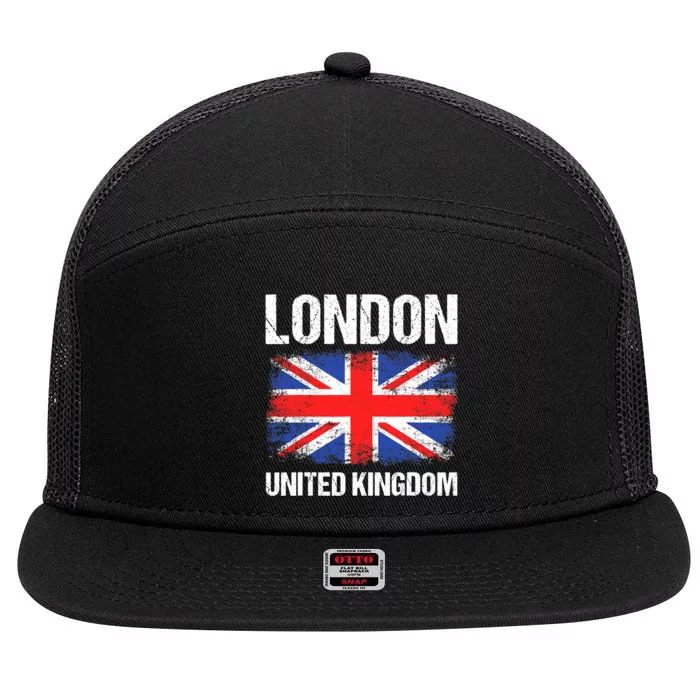 London United Kingdom UK Union Jack England 7 Panel Mesh Trucker Snapback Hat